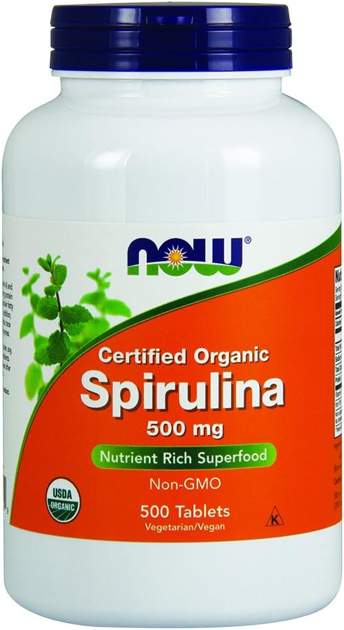 Now Spirulina 500 mg,500 Tablets