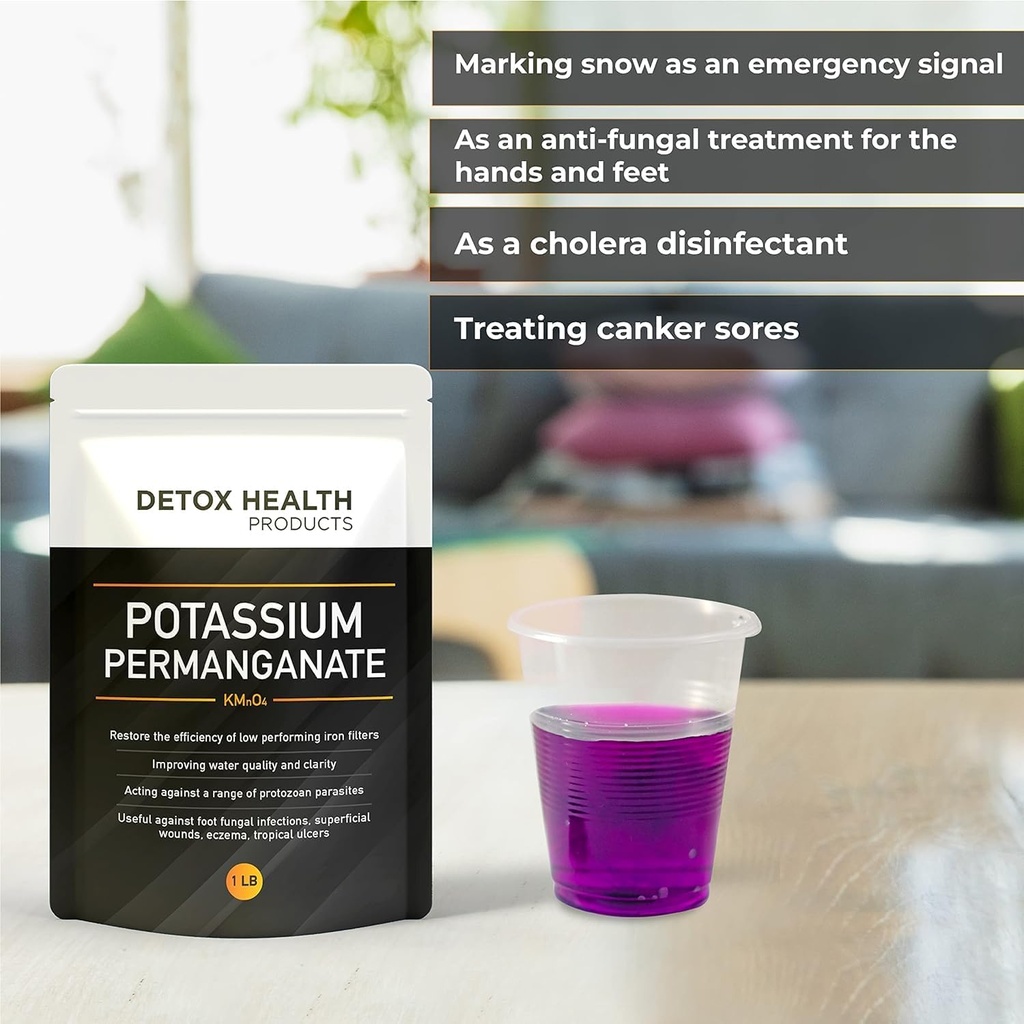 Potassium ~ Verre Permanganate Générique - Poudre de Détox - 2 OZ