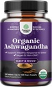 Suppléments bio Ashwagandha haute résistance - Comprimés bio Ashwagandha pour le soutien de l'humeur et l'équilibre hormonal pour les femmes et les hommes - Poudre d'extrait de racine avec poivre noir pour une meilleure absorption - 120 Ct