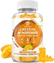 Monohydrate de créatine pour les hommes et les femmes, Chewables Monohydrate de créatine pour la force musculaire, constructeur de muscles, booster l'énergie, sans sucre, végétalien, mango Flavor-60 comte