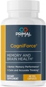 Primal Health CogniForce - Mémoire et santé du cerveau - acétyl L-Carnitine Formule - Meilleure performance cognitive - Clarté + Focus + Meilleur rappel + Pensée calme - Supplément diététique - 60 capsules