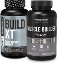 Jacked Factory Build-XT Daily Muscle Builder and Performance Enhancer (60 capsules) & Essentials Muscle Building Supplément pour la force et la croissance (30 capsules)
