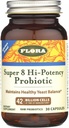 Flora Super 8 Hi Potency Probiotics 30 Compte - Hygiène de l'équilibre des levures et santé digestive - pour les hommes et les femmes - 42 milliards UFC, cru, sans gluten - jusqu'à 1 mois d'approvisionnement