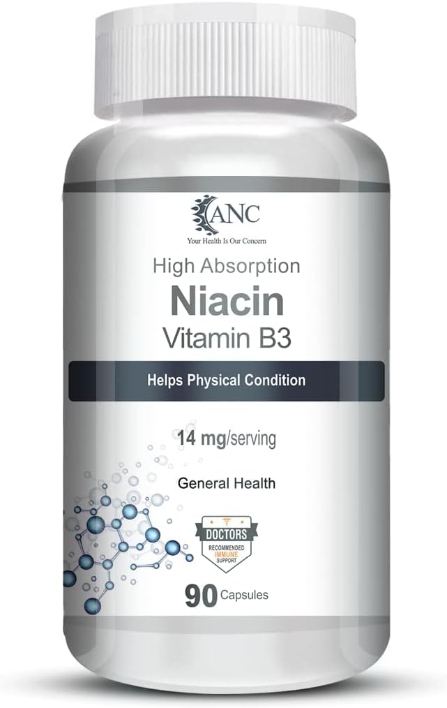 Vitamine B3 pour la vascularité et l'augmentation d'énergie 90 gélules