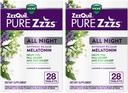 ZzzQuil PURE Zzz toute la nuit à libération prolongée, mélatonine comprimés d'aide au sommeil, aide à rester plus longtemps en sommeil, aide au sommeil pour les adultes, 2 mg par comprimé, 56 comprimés totaux (2 boîtes de 28)