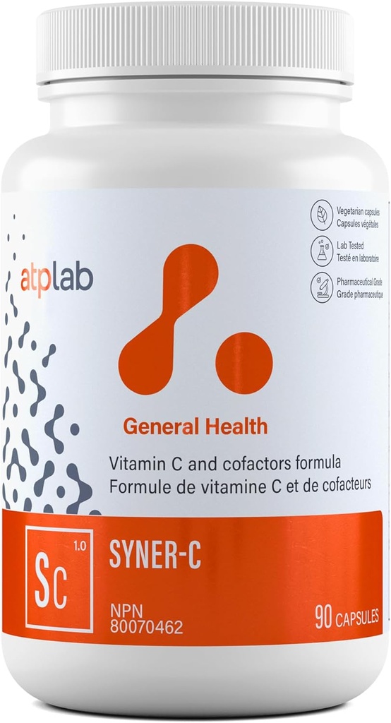 Syner-C 90 capsules Syner-C, la formule de vitamine C chélatée ultra-potente combinée à la quercétine pour une immunité optimale.
