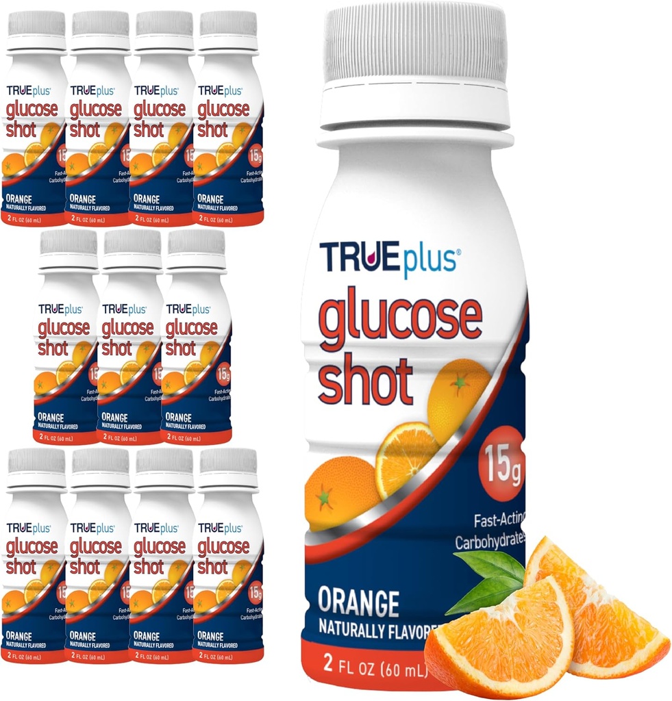 TRUEplus Glucose Shots 12 bouteilles - Orange