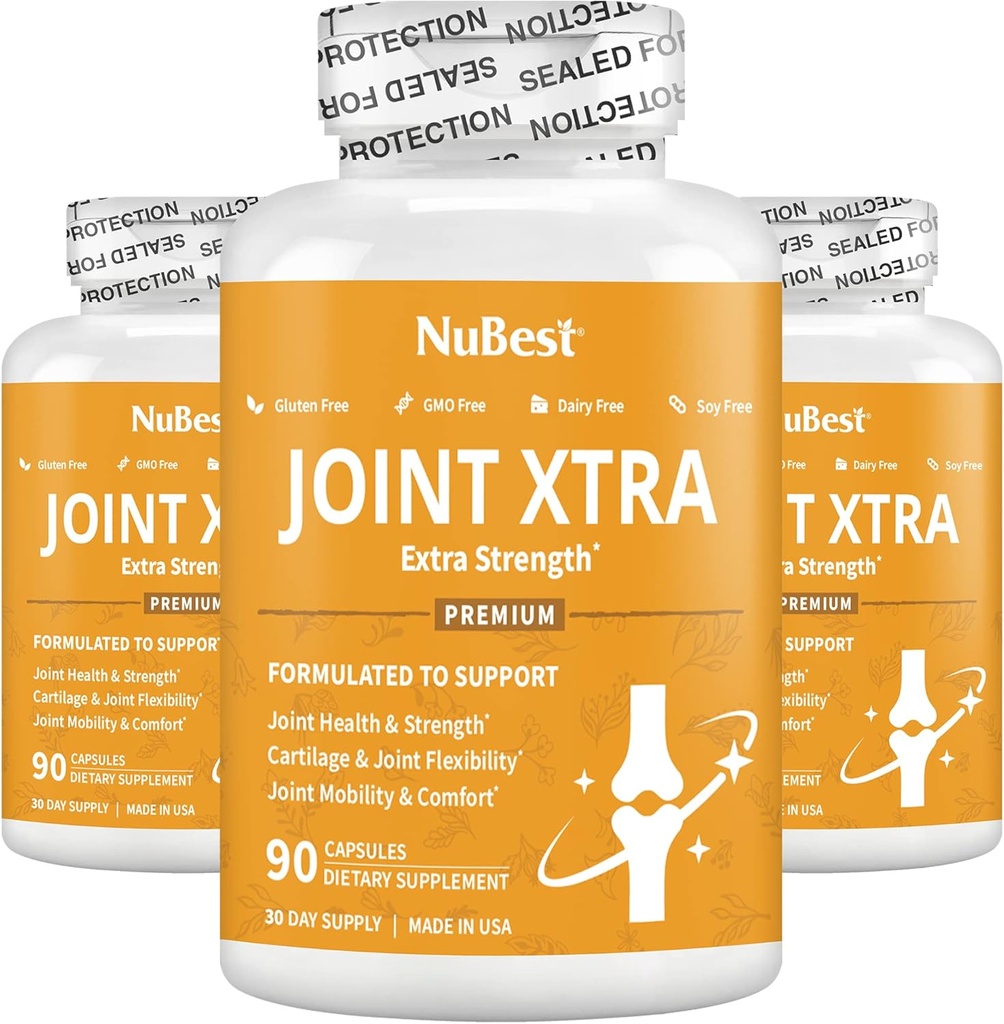 Supplément de support avancé Xtra - Formule de force interarmées avec glucosamine, chondritine, curcuma, MSM & Boswellia pour la santé des articulations et du cartilage, la flexibilité, la mobilité et le confort (paquet de 3)