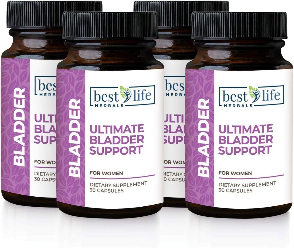 Meilleur complément ultime de soutien et de contrôle pour les femmes à base d'herbes de vie pour l'incontinence, la fuite et l'overactive Bladder - 4 bouteilles