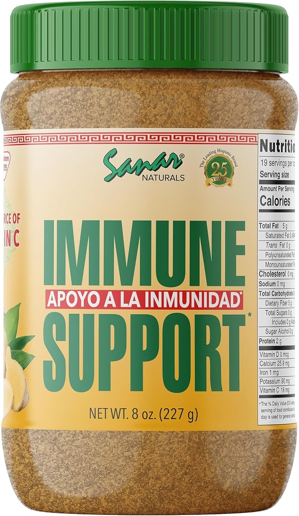 Sanar Naturals Imune Support Lin, 8 oz - supplément digestif en vitamine C, fibre et oméga 3 - Booster d'énergie, gestion du régime alimentaire - Non-OGM, sans gluten