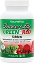 NaturesPlus Source de vie Multivitamine verte et rouge - 90 comprimés - avec des aliments entiers concentrés - Végétarien, sans gluten - 30 portions