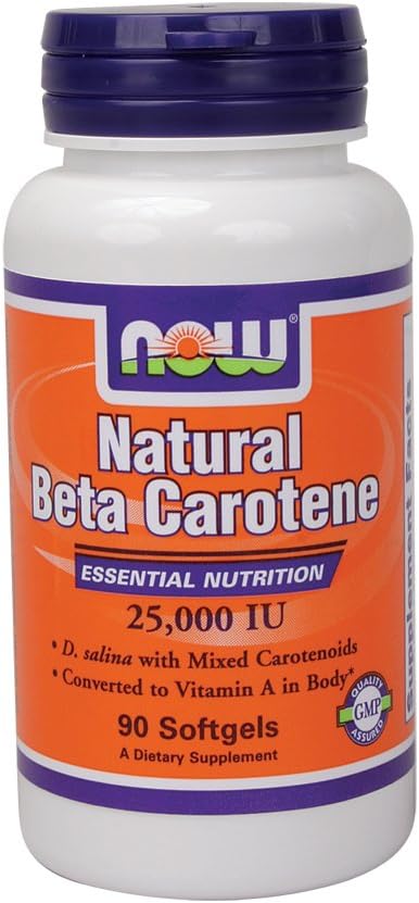 Maintenant aliments Beta Carotène (naturel) - 90 Softgels 6 Pack