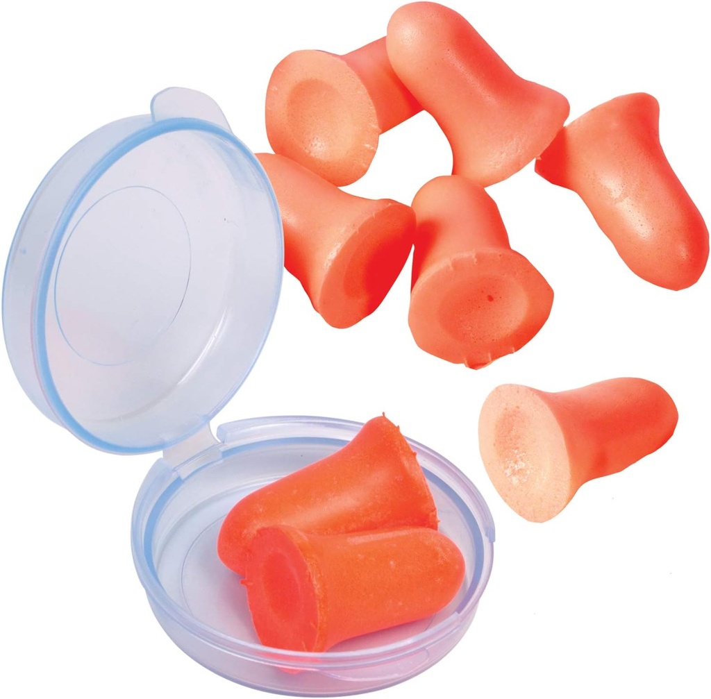 Prises d'oreilles en mousse douce Apex avec boîtier, NRR 33db, 1 paquet, 4 paires dans chaque paquet