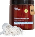 Plant Therapy Sans saveur Magnésium Glycinat poudre fabriquée aux États-Unis avec L-Theanine Repos & Restore 4 mois d'approvisionnement favorise le sommeil et aide à détendre les suppléments pour les femmes et les hommes 8 oz