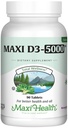 Maxi Santé Vitamine D3 5000 UI (125 mcg) - Vitamine D 5000 UI - Bons sains, dents, immunosupport - Vit D3 à haute puissance kasher pur (90 comprimés)