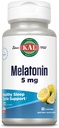 KAL Melatonin 5mg Aide au sommeil Lozenges, supplément Melatonin soutient la qualité du sommeil, la détente calmante et un cycle de sommeil sain, avec la vitamine B6, végétarienne, saveur de citron naturel, 60 Lozenges