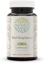 HerbEra Red Raspberry 60 Capsules, 500 mg, Red Raspberry (Rubus idaeus) Feuille séchée (60 Capsules)