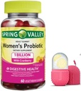 FitMania Spring Valley Women's Cranberry Probiotic Supplement Spring Valley Gommies végétariens, citron framboise, 60 comte et un rouleau de glace cadeau pour le visage