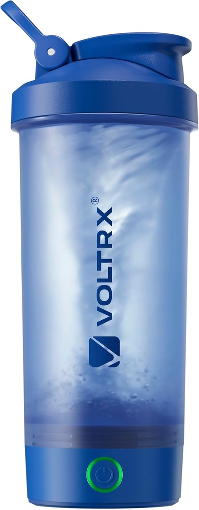 Bouteille de shaker de protéines VOLTRX, fusion USB C Mélangeur de protéines électriques rechargeables, tasses de shaker pour les shakes de protéines et de substitut de repas, sans BPA, 24oz