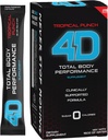 4D - Tropical Punch 25 Unit Box- Vitamines & Energy Powder Packets - Zero Calories & Sugars - Sans gluten, Non-OGM, Keto & Vegan Friendly