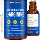 L Arginine Liquide - Supplément L-Arginine pour hommes et femmes avec précurseur à oxyde nitrique, supplément L Arginine