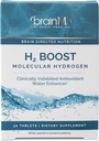 BRAINMD H2 booster l'hydrogène moléculaire - 30 comprimés - Enhancer d'eau antioxydant - végétalien, sans gluten - 30 portions