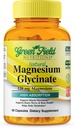 Greenfield Nutritions Glycinate de magnésium halal 120mg (60 capsules) - Supplément de magnésium pur sans gluten - La vitamine halal soutient les mouvements nerveux, cardiaque, os et musculaire