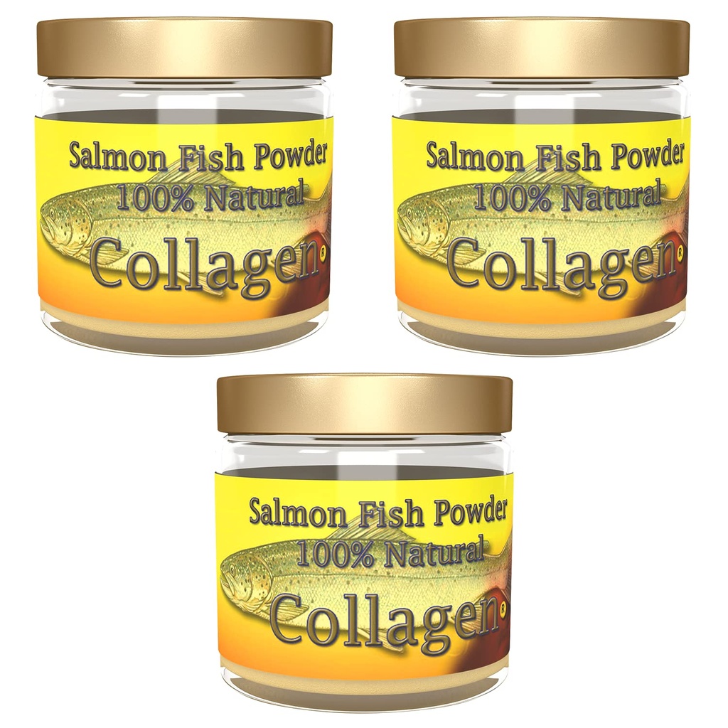 Collagène de Salcoll - 100% naturel bioactif en poudre de collagène marin - Non aromatisé, Kosher, peut aider os, articulaire, peau, santé des cheveux, 3 pack, trois mois approvisionnement
