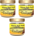 Salcoll Collagen - 100% Natural Bioactive Marine Collagen Powder - Unflavored, Kosher, can Help Bone, Joint, Skin, Hair Health, 3 Pack, Three Month Supply