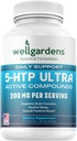 100% Pure 200 MG 5-HTP Ultra pour un sommeil sain et un sentiment de bien-être - Soutien de l'humeur, du stress, du sommeil - 5HTP Supplément avec Calcium - 60 5HTP 200mg Capsules, 30 portions