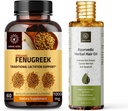 Combo Pack Capsules de Fenugreek et huile de cheveux à base de plantes