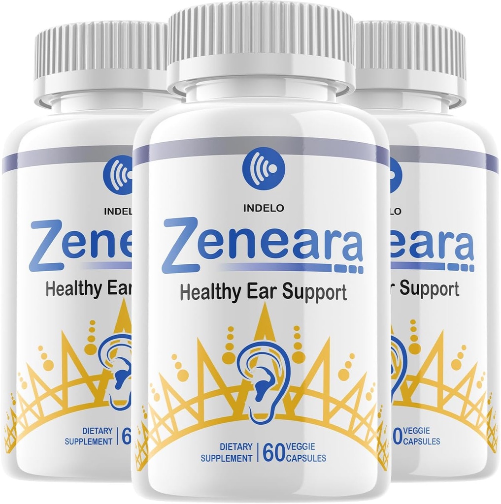 Zeneara complément de soutien de l'oreille saine, Zeneara soulagement de l'oreille, traitement Zeneara Tinnitus, gélules Zeneara de force maximale, Zeneara pour le soutien auditif (3 pack - 180 capsules)
