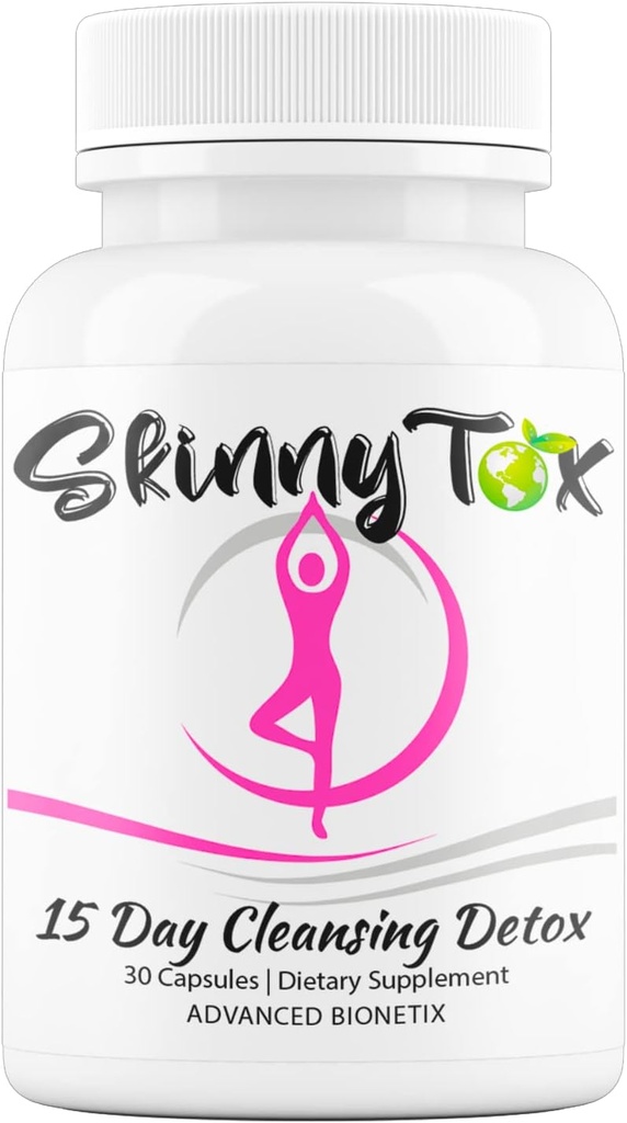 Skinnytox 15 jours Colon Cleanse Detox, soutient les mouvements sains de Bowel Flushes toxines, stimule l'énergie. Gestion du poids naturel avec probiotiques. Formule fondée sur la recherche clinique