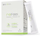 reFeel 2.0 Supplément probiotique quotidien - 15 milliards UFC, goût de yogourt légèrement sucré, prébiotiques inclus, pour équilibre optimal de la fleur de gut, absorption nutritive et bien-être général (19 mélange de souches)