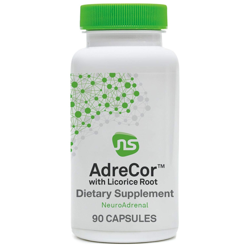 Neuroscience AdreCor with Licorice Root - Cortisol Supplement for Women & Men with Vitamins & Amino Acids - Calm Aid for Energy, Adrenal Health, and Stress Resilience (90 ct)