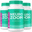 (3 Pack) Supplément Neuro Zoom, Neuro Zoom Formule de support de mémoire organique, Neuro Zoom pour réduire les effets négatifs du brouillard cérébral, Neuro Zoom utilisé pour stimuler la mémoire, NeuroZoom (180 capsules)