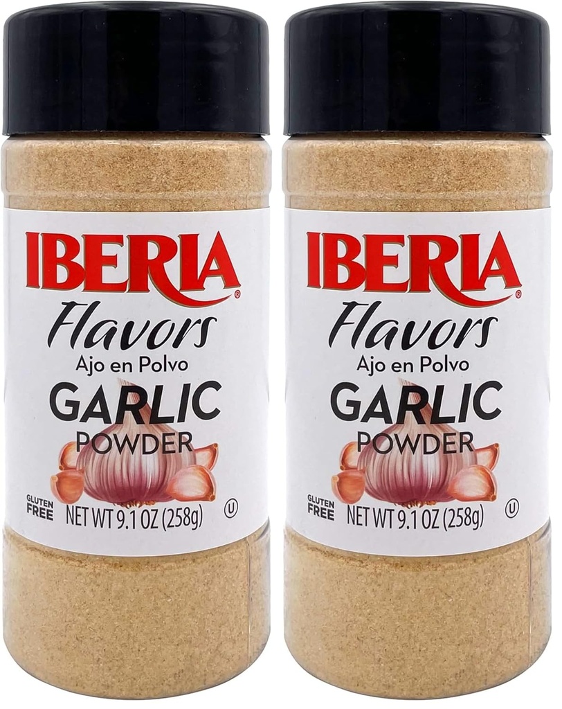Poudre d'ail Iberia, 9,1 Oz (paquet de 2)