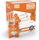 Couverture Trois Brain Defense Omega 3 Huile de poisson, supplément nutritionnel du cerveau avec Curcumine, Uridine, Orange Slice Liquid Omega 3 Formule DHA EPA, supplément nootropique pour les athlètes