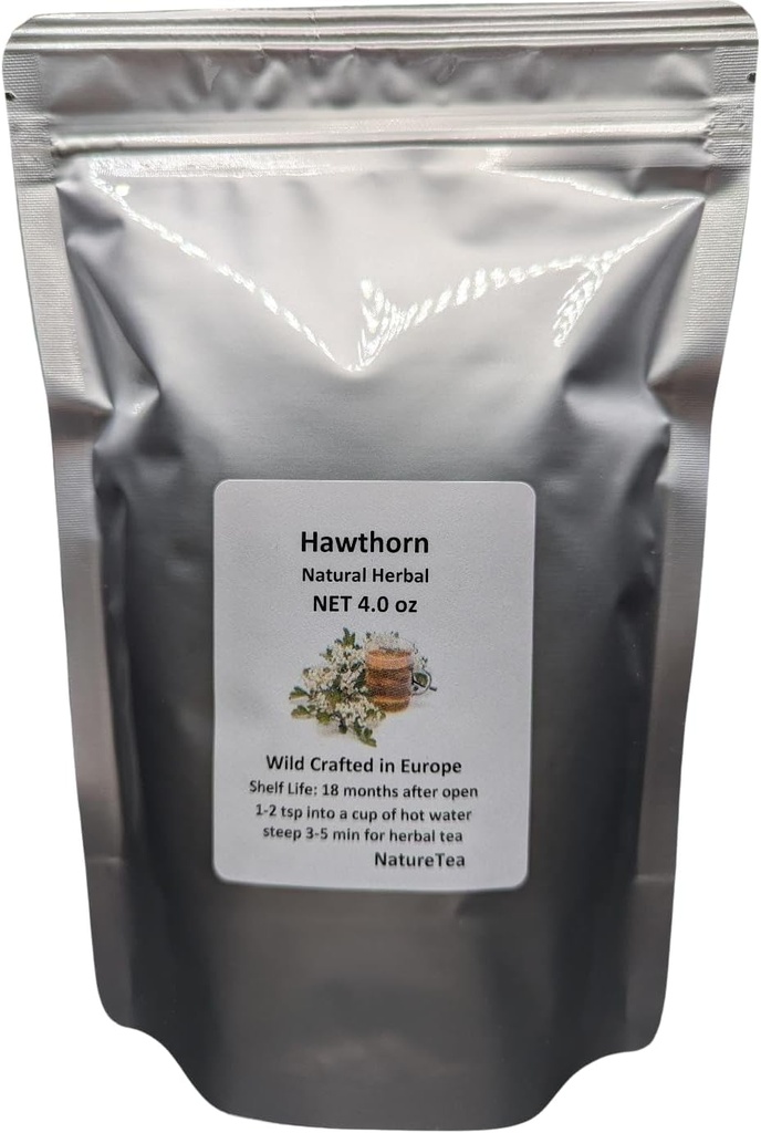 Hawthorn - Crataegus laevigata Loose Leaf & Flower C/S from 100% Nature (8 oz)