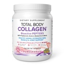 Facteurs naturels Collagène total du corps - Supplément de collagène bioactif pour la croissance des cheveux et ongles - Supplément de peau saine avec protéines, vitamine C et plus - grenade, 500 g (38 portions)