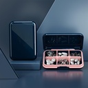 Pill Box Waterproof Travel Pill Case Portable Daily Pill Container Pill Holder Purse 6 Compartments Pocket Compact Medicine Organizer for Vitamin,Fish Oils,Supplements,Medication (Large Blue)