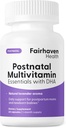 Fairhaven santé postnatale multivitamine Essentiels de la multivitamine quotidienne végane pour les femmes post-partum.