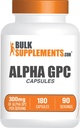 BulkSupplements.com Capsules Alpha GPC - Suppléments d'acétylcholine, Alpha GPC 300mg - Suppléments de choline, sans gluten, 2 Capsules par portion, 180 Capsules (paquet de 1)