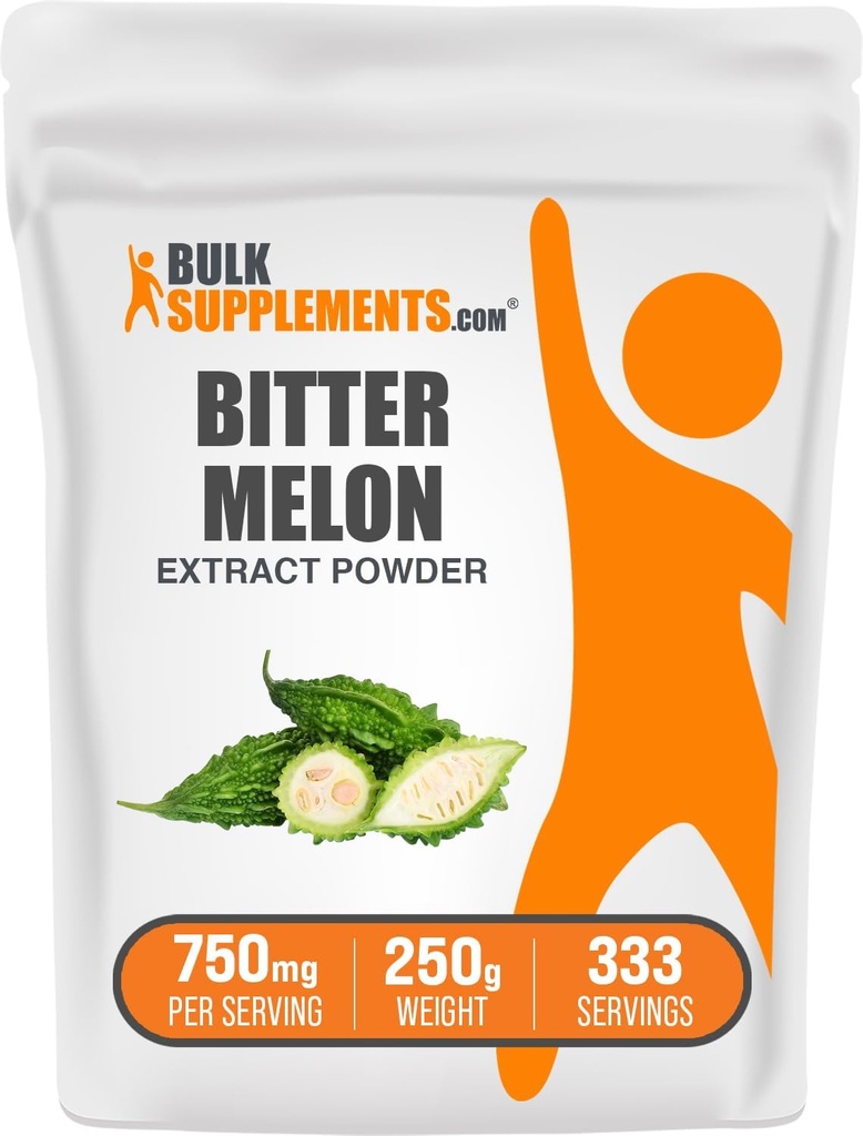 BulkSupplements.com Bitter Melon Extract Powder - Bitter Melon Supplement, Bitter Gourd Extract - Herbal Supplement, Gluten Free, 750mg per Serving, 250g (8.8 oz) (Pack of 1)