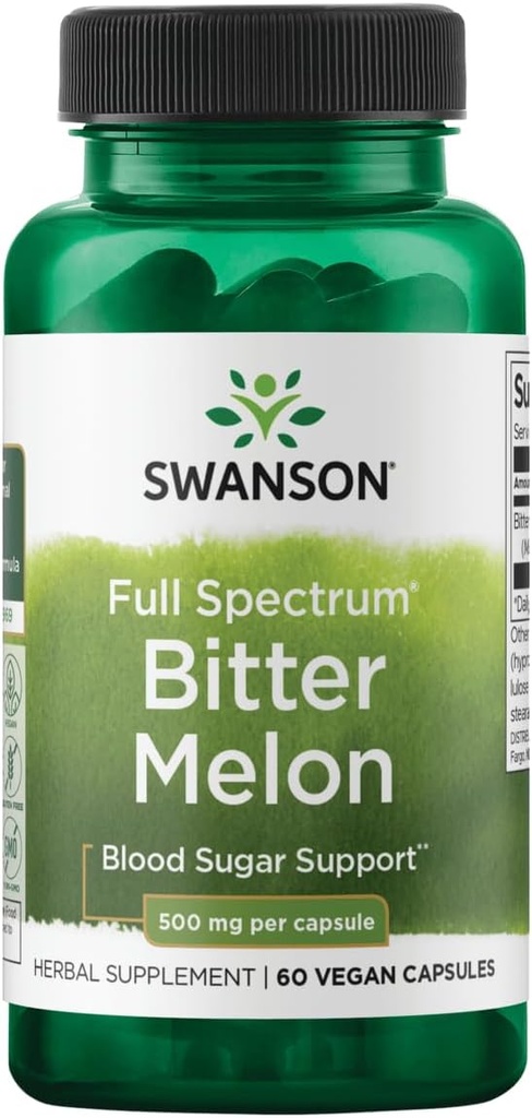 Swanson Full Spectrum Bitter Melon (Momordica) 500 Milligrammes 60 Capsules