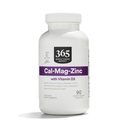 365 par Marché des aliments entiers, Cal-Mag-Zinc avec vitamine D3, Végétarien, 90 Compte
