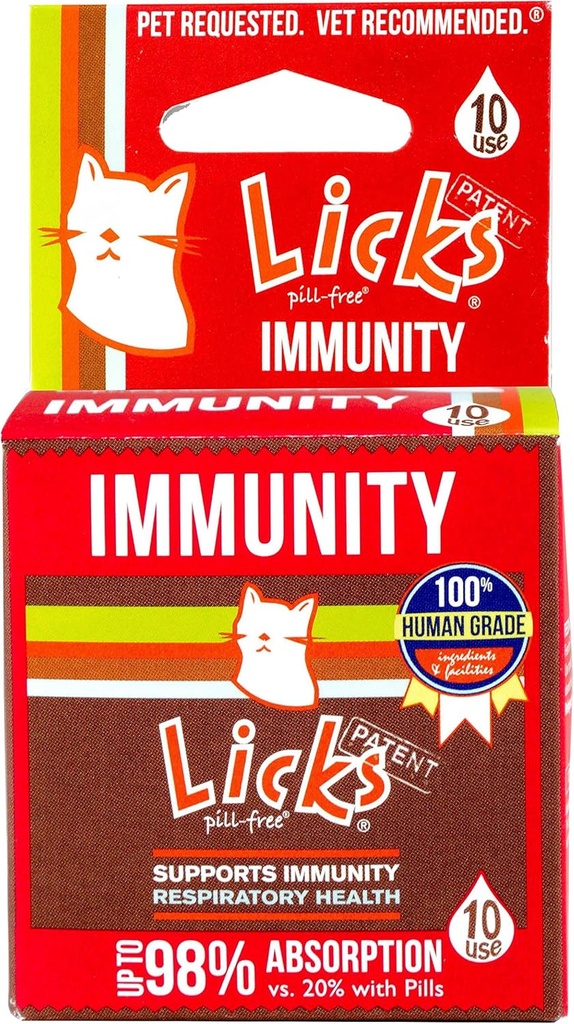 Immunité sans pilules pour chat - Fournitures pour chat de soutien immunitaire - Suppléments respiratoires - Fournitures pour soins de santé - Gel Packets - 10 Usages