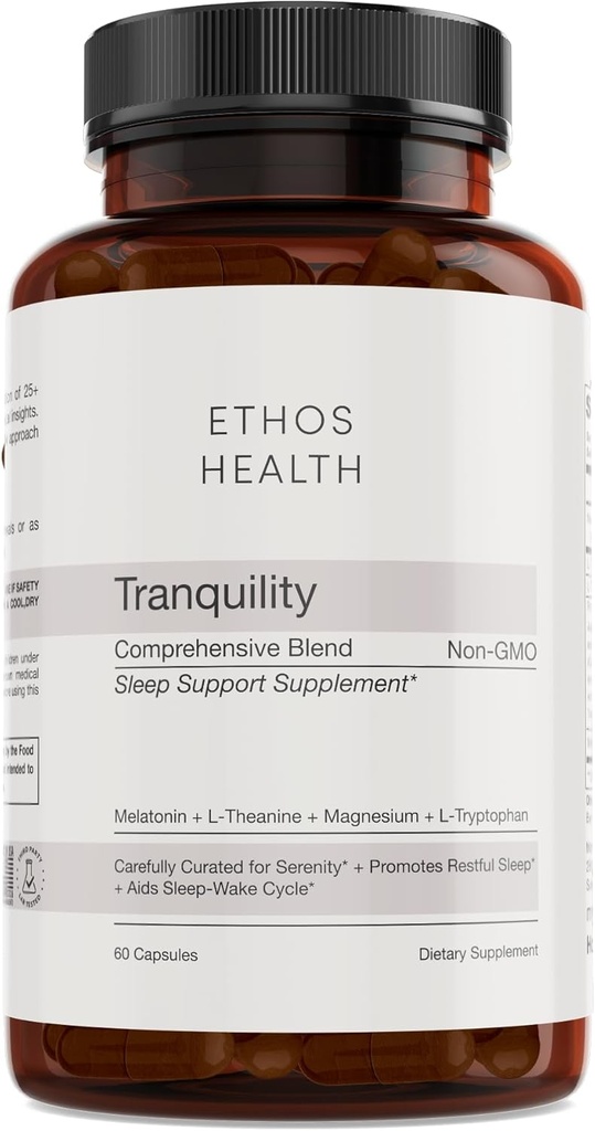 Dr Scott's Natural Sleep Remedy, aide au sommeil naturelle, mélatonine pour adultes, aide au sommeil pour un sommeil plus profond et meilleur, pilules de couchage non-habitantes, 60 capsules véganes