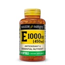 MASON NATUREL Vitamine E 450 mg (1 000 UI) - Antioxydant et nutritif essentiel, système immunitaire sain, peau et yeux, supplément du corps entier, 50 softgels