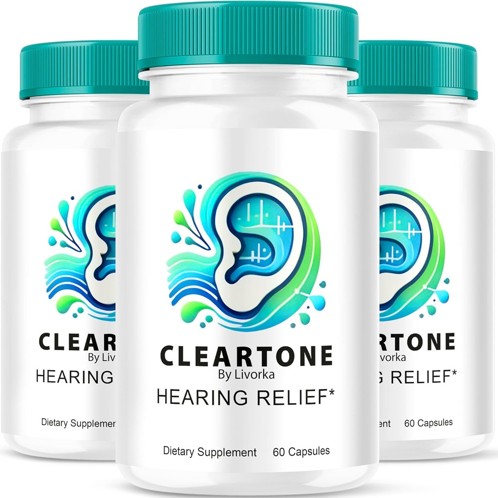 (3 Pack) Capsules Cleartone, Pills d'oreille Cleartone, Pills de tonalité Cleart pour l'ouïe, Capsules officielles Cleartone Formule avancée, Avis de pilules Cleartone, Tonalité Clear pour la santé globale de l'oreille, 180, 3 mois